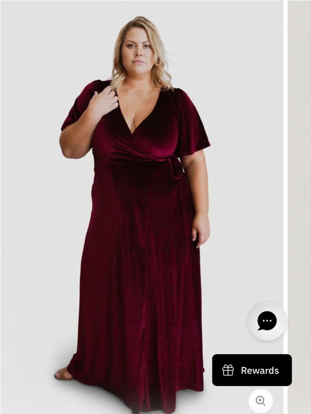Meghan Velvet Wrap Maxi Dress